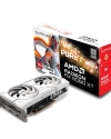 كرت شاشة احترافي SAPPHIRE PURE Radeon RX 9060 XT, ذاكرة 16 جيجابايت GDDR6, إصدار مكسور السرعة OC, نظام تبريد بمروحتين, واجهة التوصيل: PCIe 5.0 x16 - أبيض