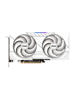 كرت شاشة احترافي SAPPHIRE PURE Radeon RX 9060 XT, ذاكرة 16 جيجابايت GDDR6, إصدار مكسور السرعة OC, نظام تبريد بمروحتين, واجهة التوصيل: PCIe 5.0 x16 - أبيض