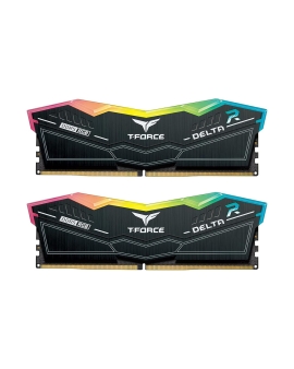 ذاكرة مكتبية TEAMGROUP T-FORCE DELTA RGB, سعة 64GB (2X32GB) , سرعة 5200 ميجاهرتز DDR5, التوقيت CL40, متوافقة مع Intel XMP 3.0, AMD EXPO - أسود 