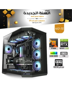 عروض السنة الجديدة بي سي تجميعة احترافية رقم 15 - رايزن 7 RTX 5070 TI 16GB - 9700X