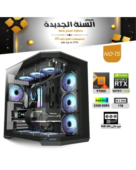 عروض السنة الجديدة بي سي تجميعة احترافية رقم 15 - رايزن 7 RTX 5070 TI 16GB - 9700X