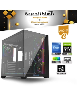 عروض السنة الجديدة بي سي تجميعة احترافية رقم 4-C معالج i5-14400F الجيل الرابع عشر - RTX 5060 TI 16GB