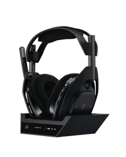 استرو A50 x لايت سبيد سماعة رأس للالعاب لاسلكي وبلوتوث مع قاعدة خاصة للشحن - اسود 